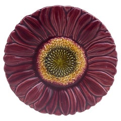 Small German Majolica Daisy Plate Circa 1900