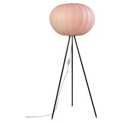Small German Midcentury Tripod Floor Lamp, Pink, 1950s 1960s