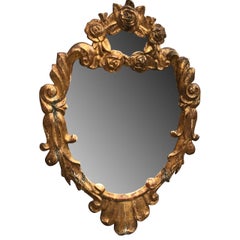 Small Gilded 19th Century Italian Wall Mirror