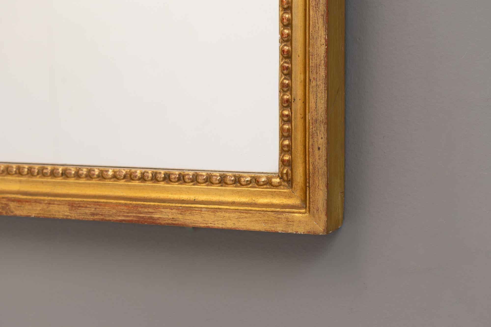 Fine XIX secolo Small Gilded Mirror in vendita