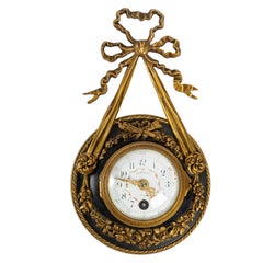 Antique Small Gilt Bronze and Patinated Alcove Cartel