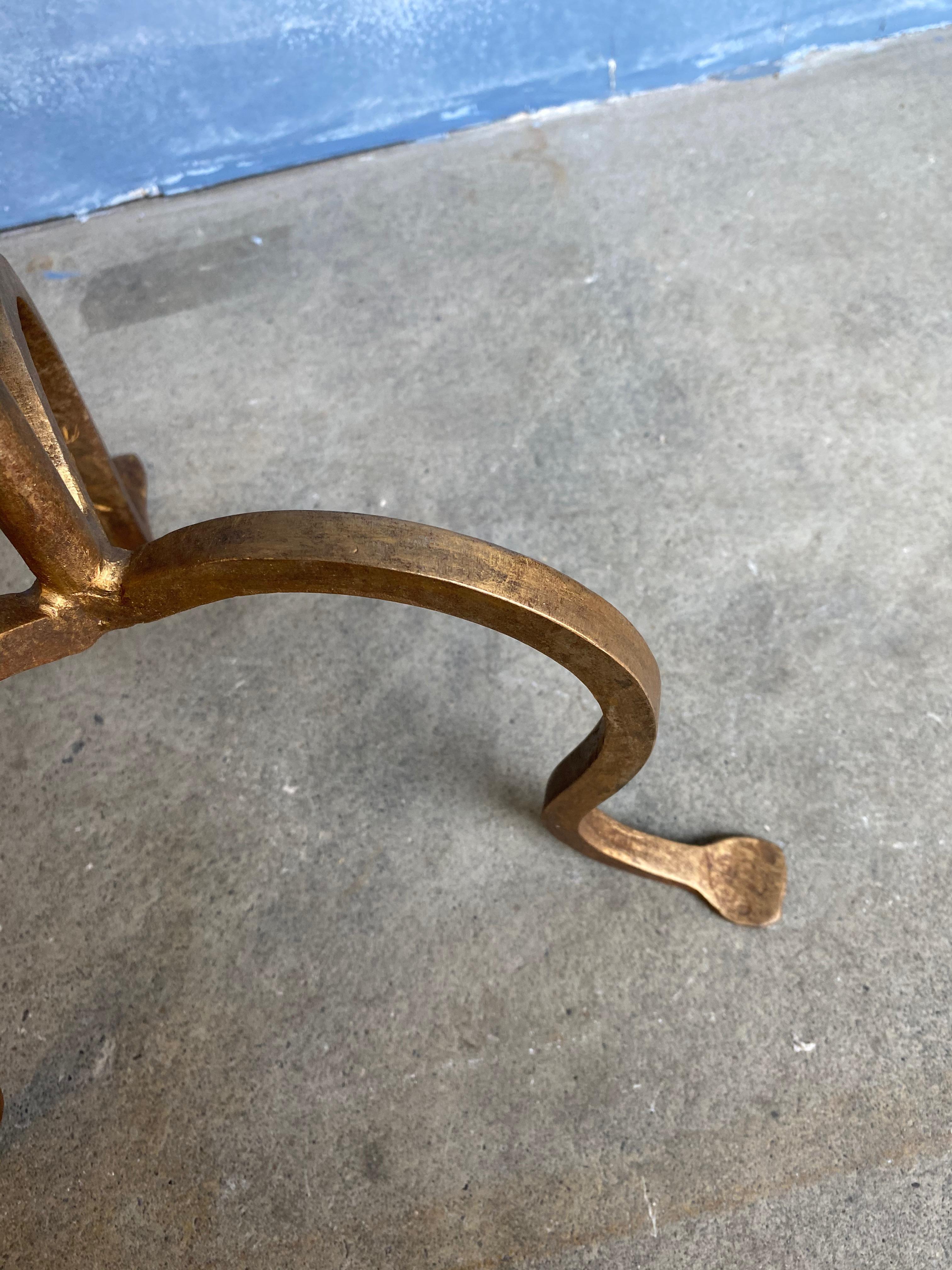 Small Gilt Iron Drinks Table  5