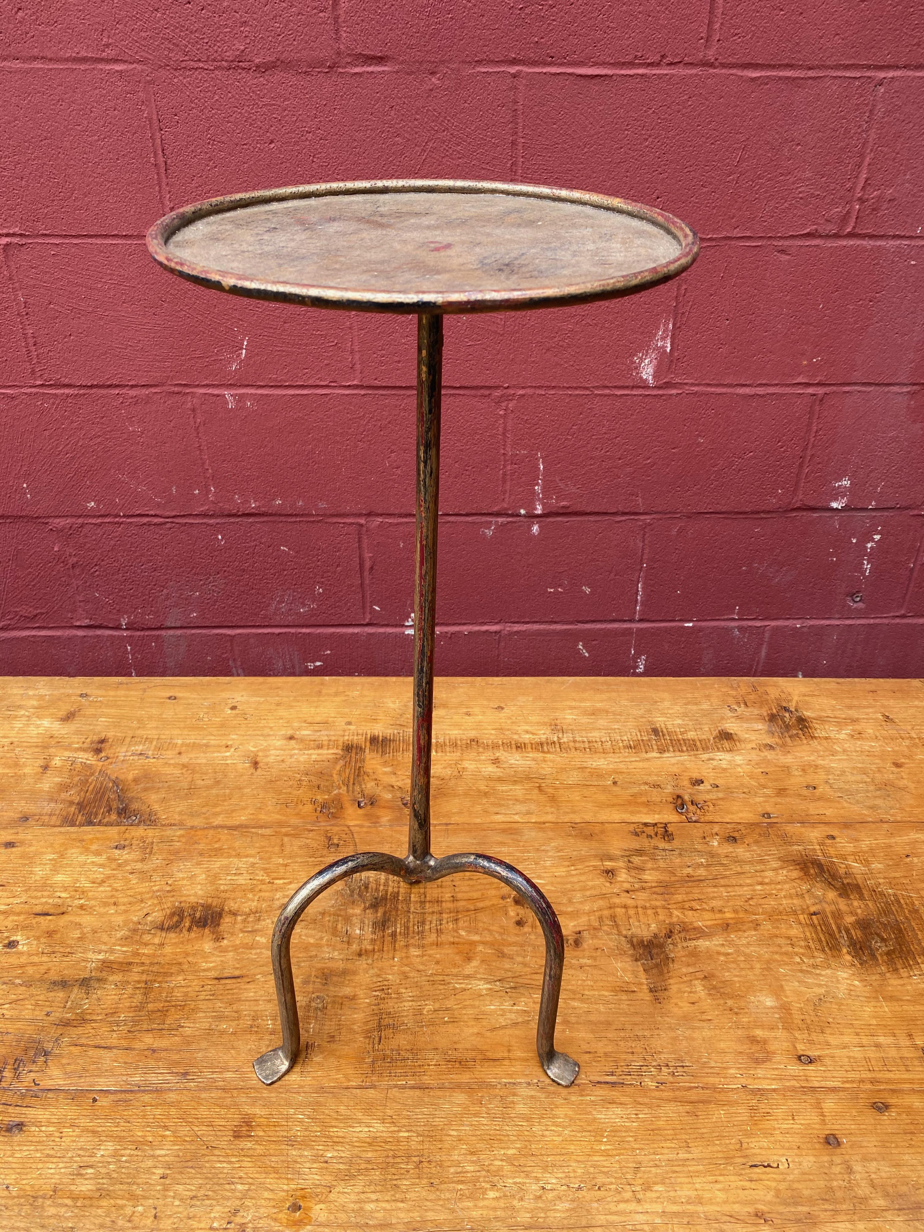 Modern Small Gilt Iron Drinks Table