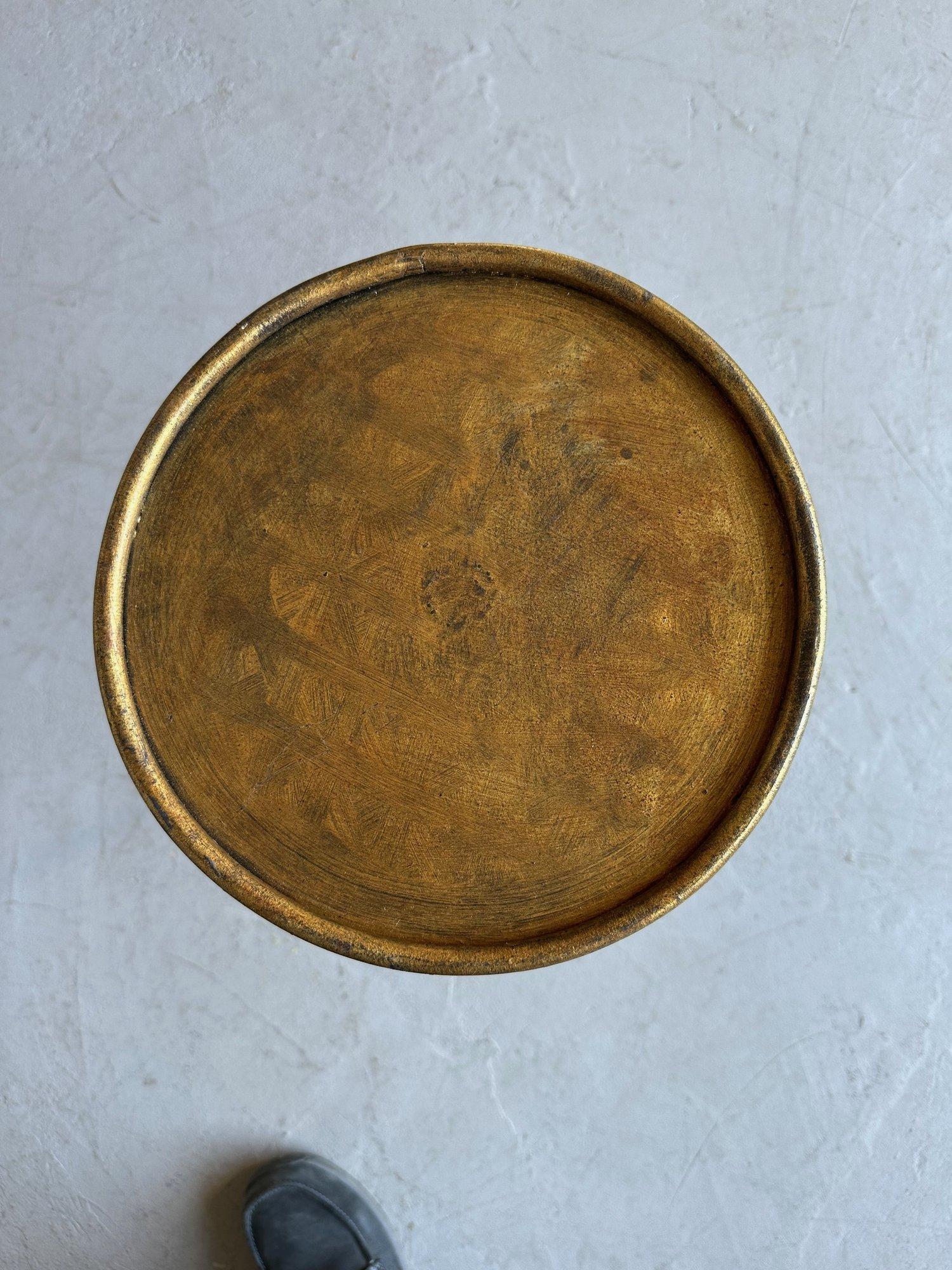 Small Gilt Iron Drinks Table on a Four Footed Base For Sale 8