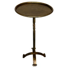 Small Gilt Iron Drinks Table on a Four Footed Base