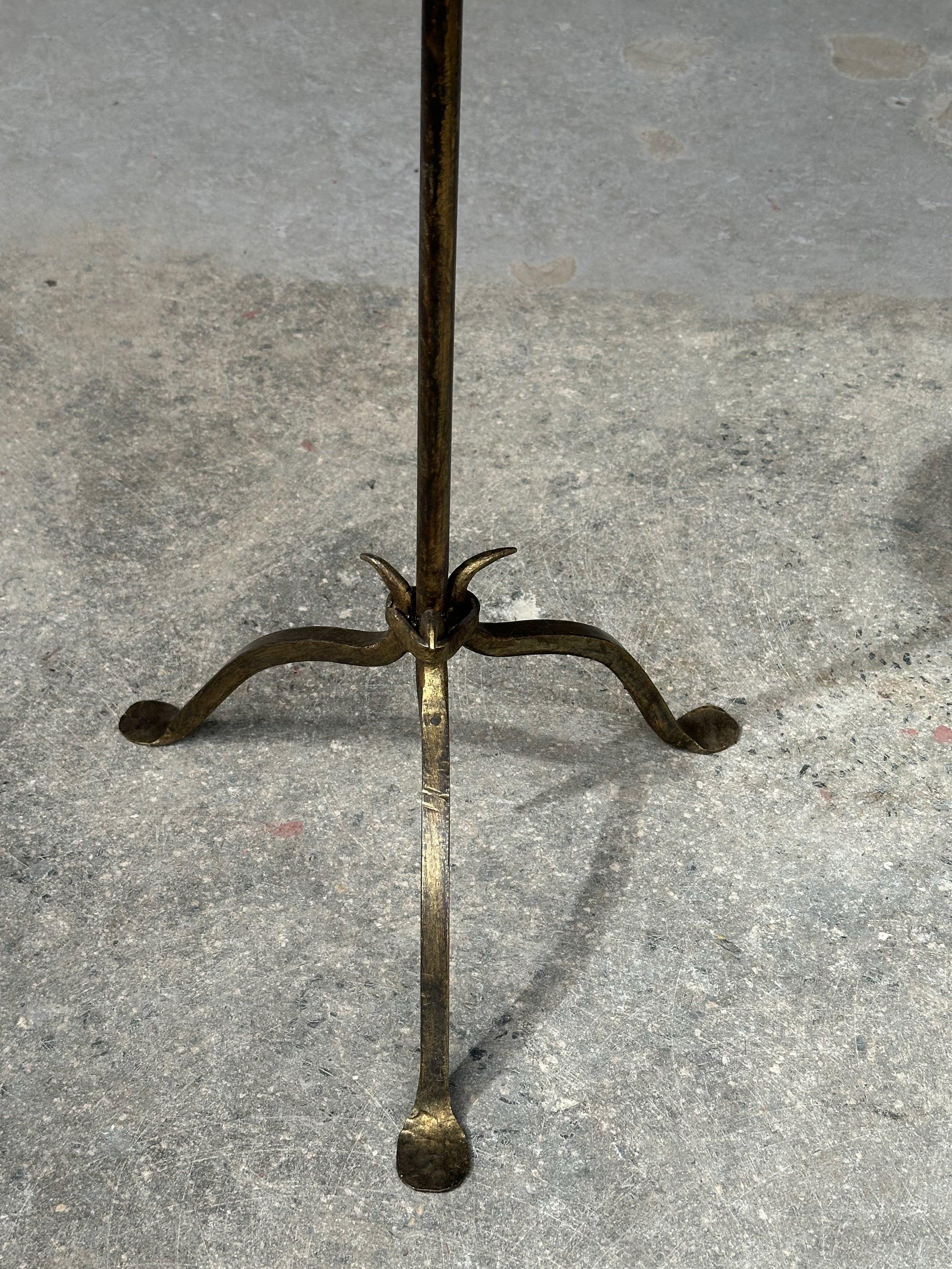 Small Gilt Iron Drinks Table With Tripod Base For Sale 6