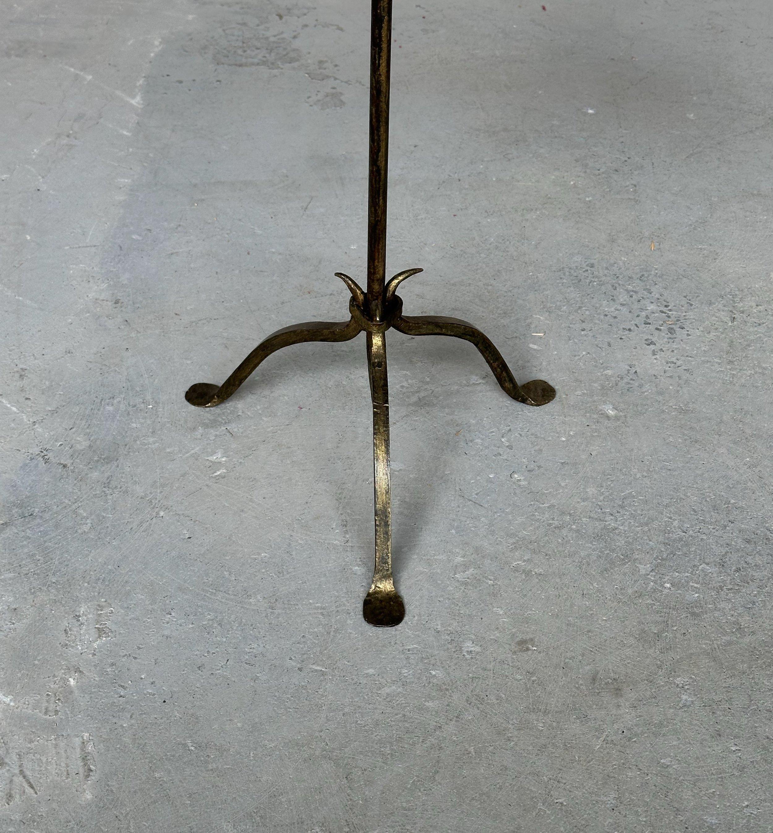 Small Gilt Iron Drinks Table With Tripod Base For Sale 2