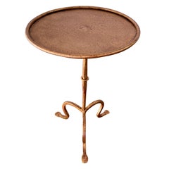 Small Gilt Iron Martini or End Table