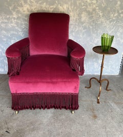 Small Gilt Metal Drinks Table on a Tripod Base