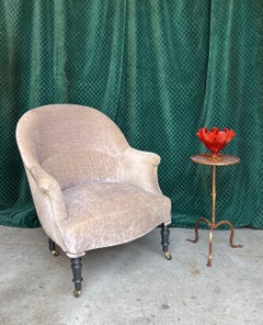 Small Gilt Metal Drinks Table on a Tripod Base