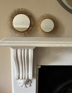 Small gilt metal sunburst mirror