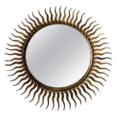 Small gilt metal sunburst mirror