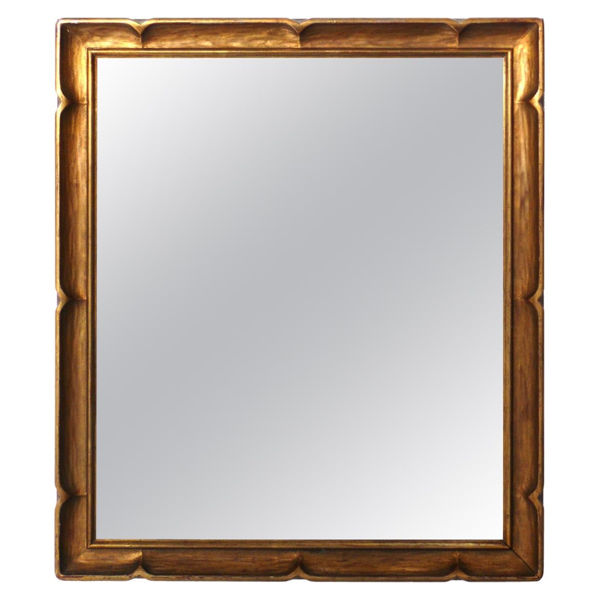 Small Gilt Scalloped Mirror