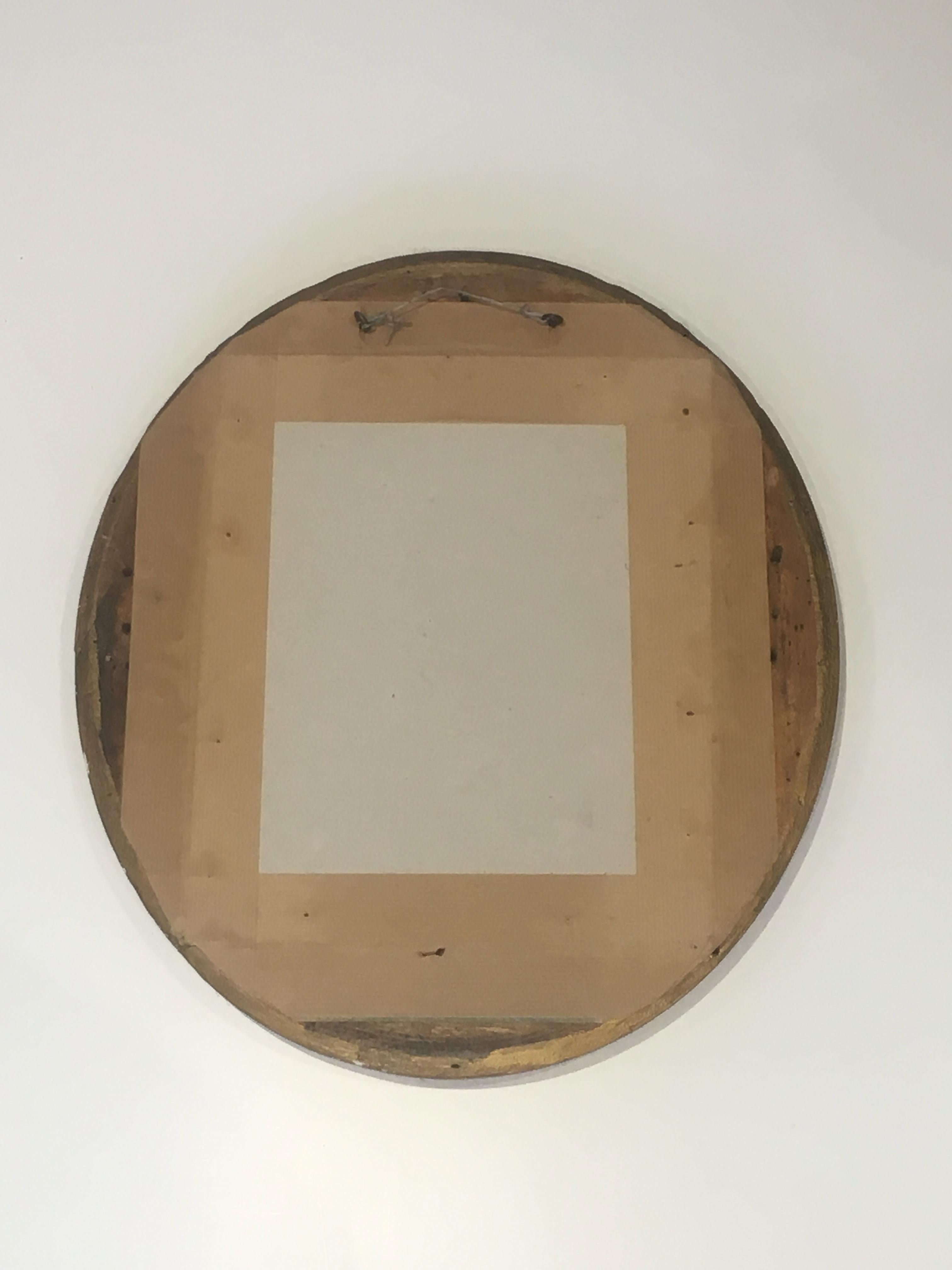 Small Gilt Stuck Oval Mirror, French, circa 1900 4