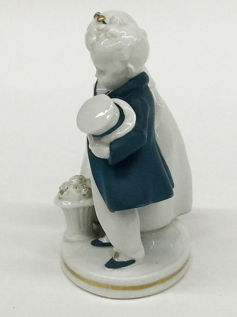 Allemand Figurine en porcelaine de Katzhütte pour Hertwig & Co, 1920-1930 en vente