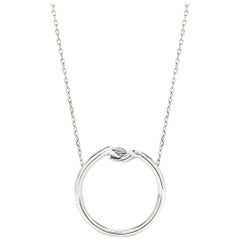 Small Give and Receive Pendant in 18 Carat White Gold by Lorenzo Quinn