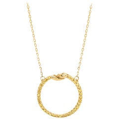 Small Give and Receive Pendant in 18 Carat Yellow Gold Set with Yellow Diamonds