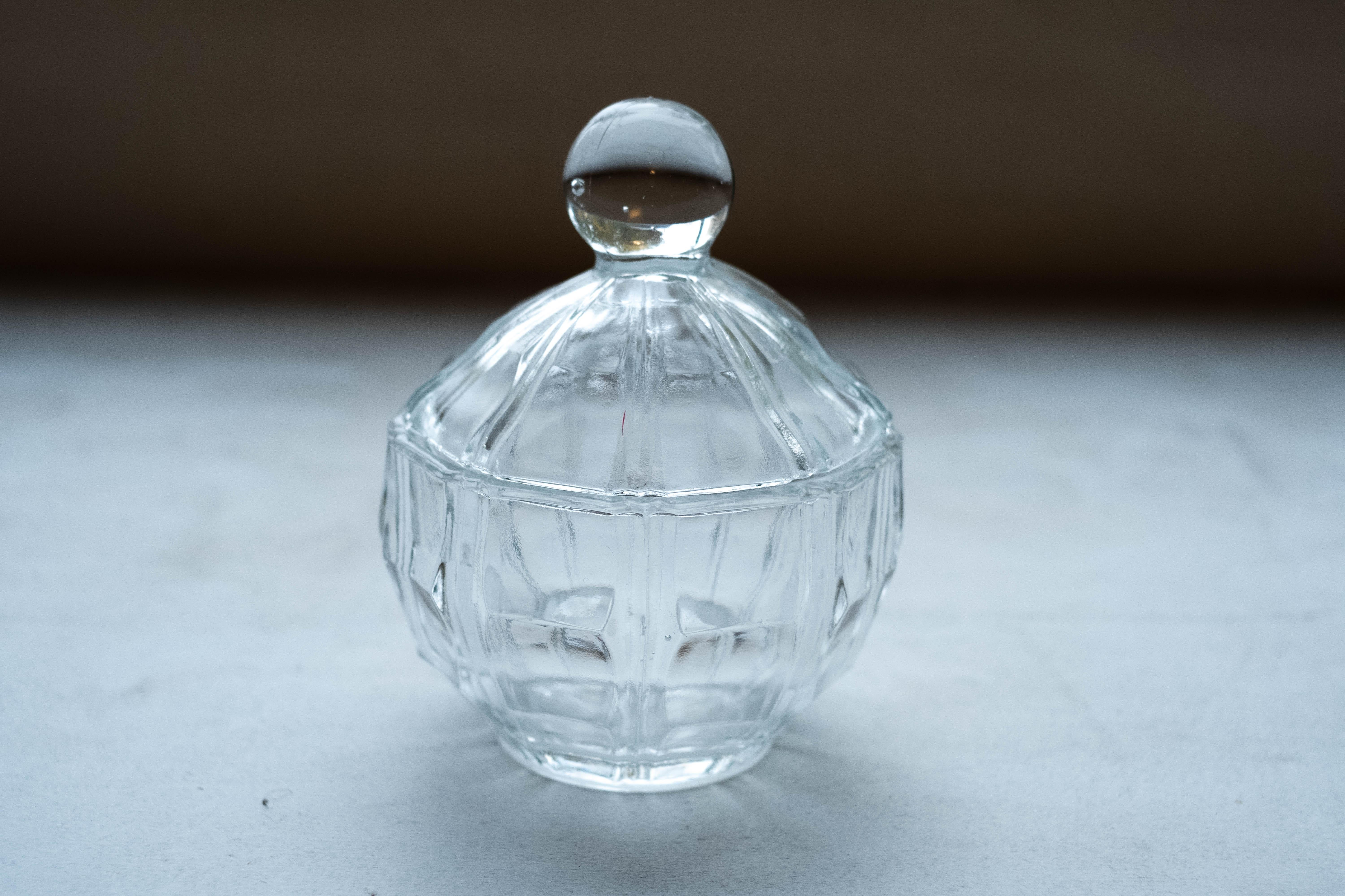small glass candy jars