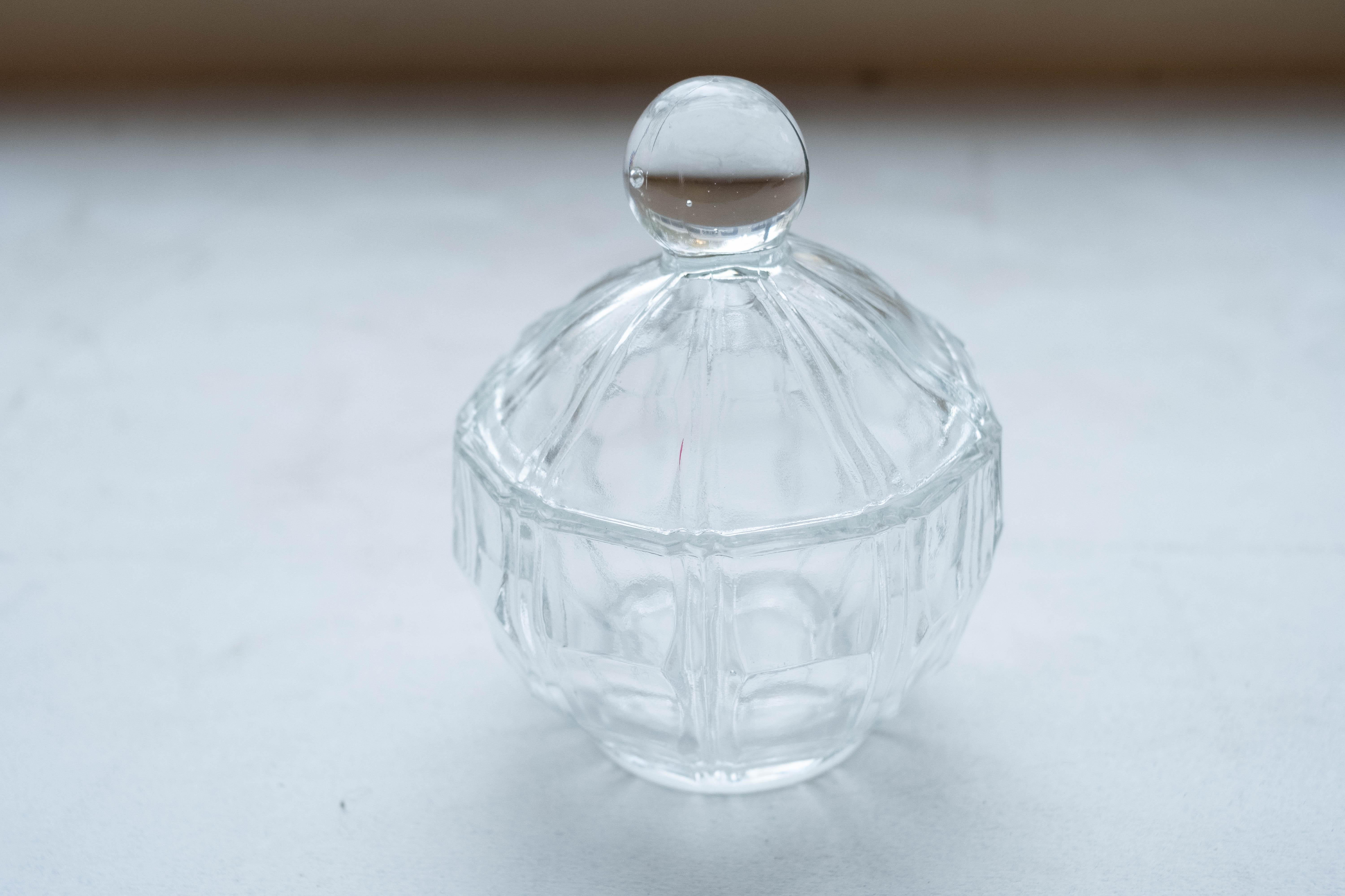 European Small Glass Candy Jar For Sale