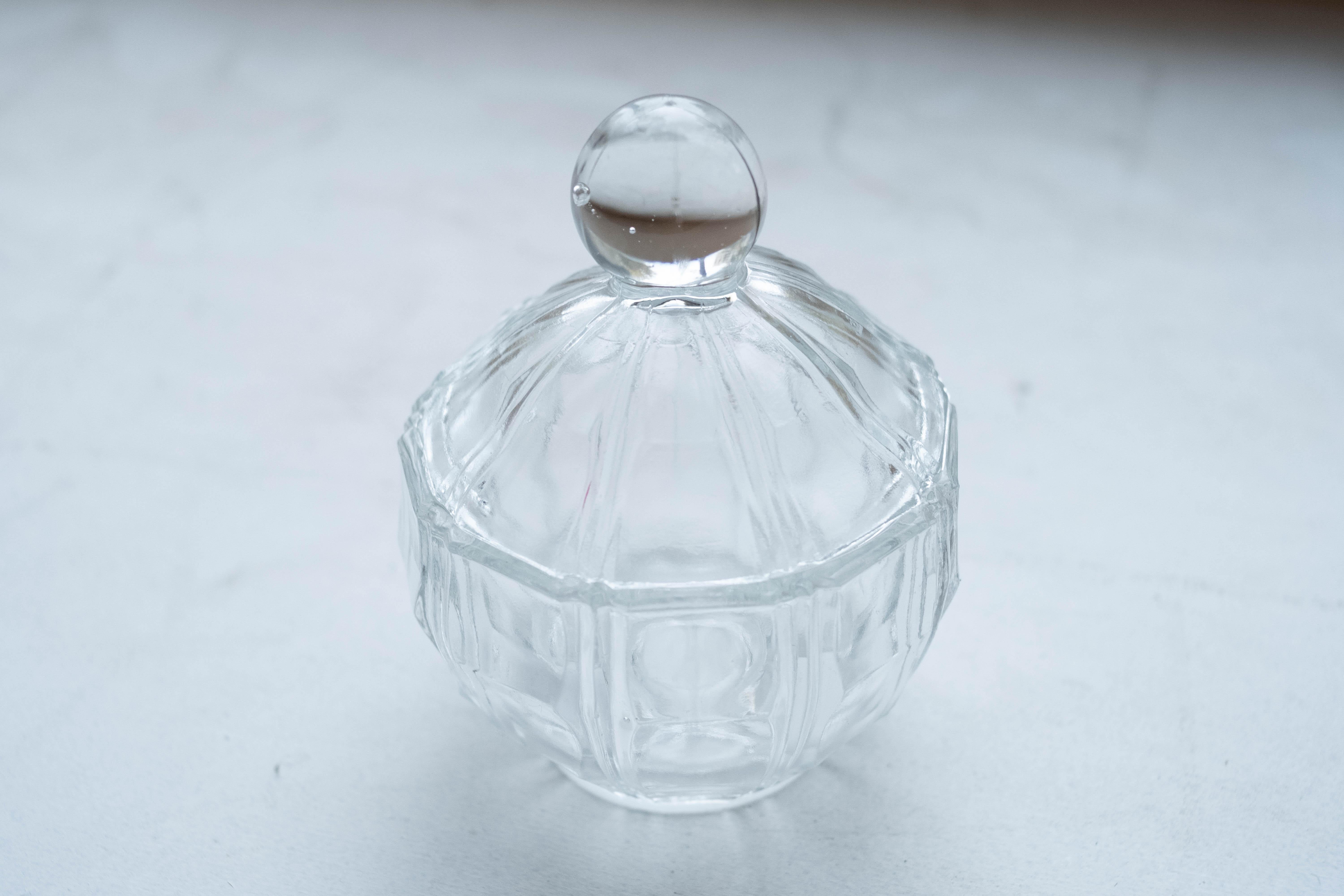 Small Glass Candy Jar In Good Condition For Sale In  Budapest, HU