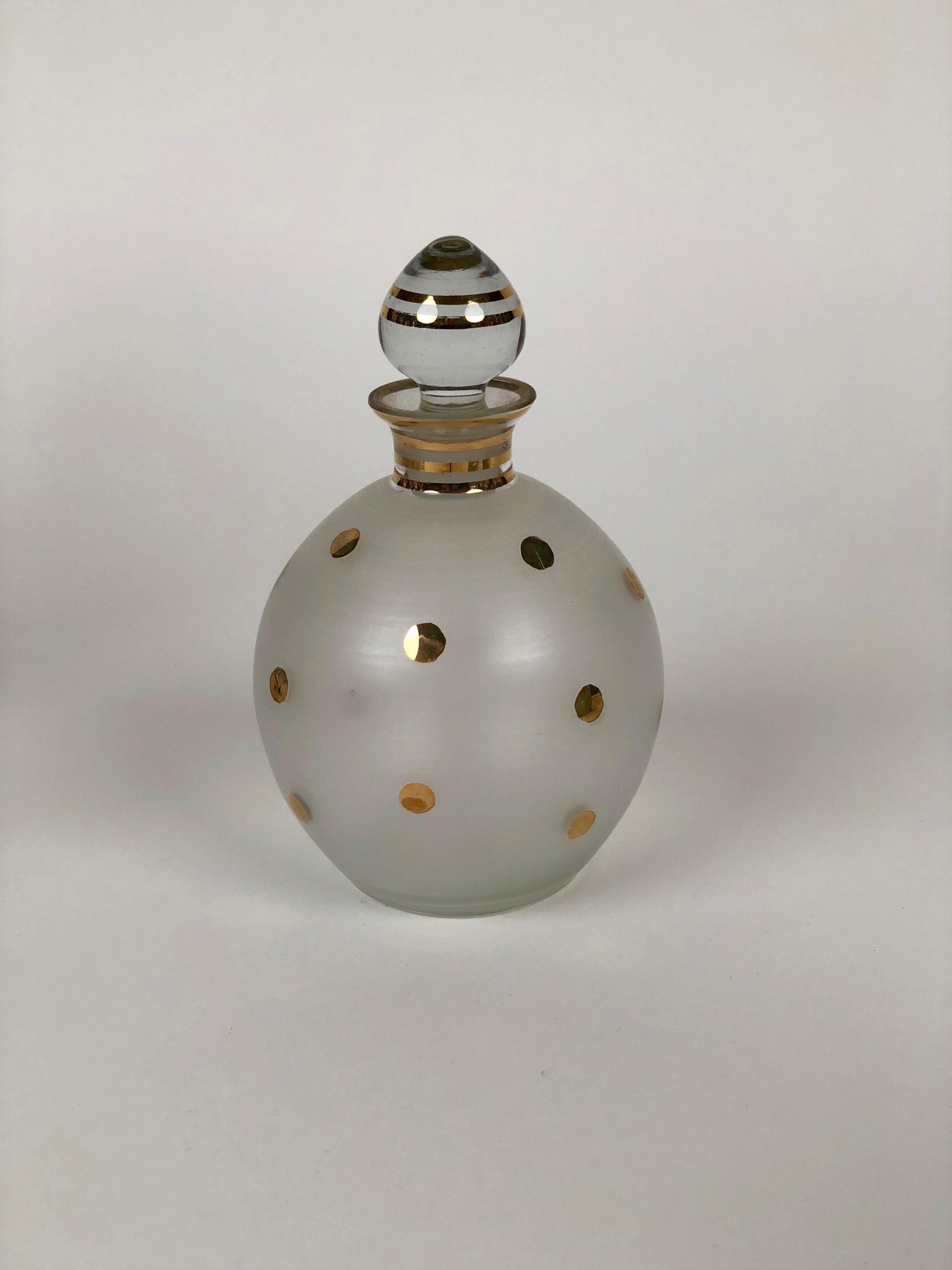 Modern Small Glass Carafe for Liquere from 1930s, in Cabana Style For Sale