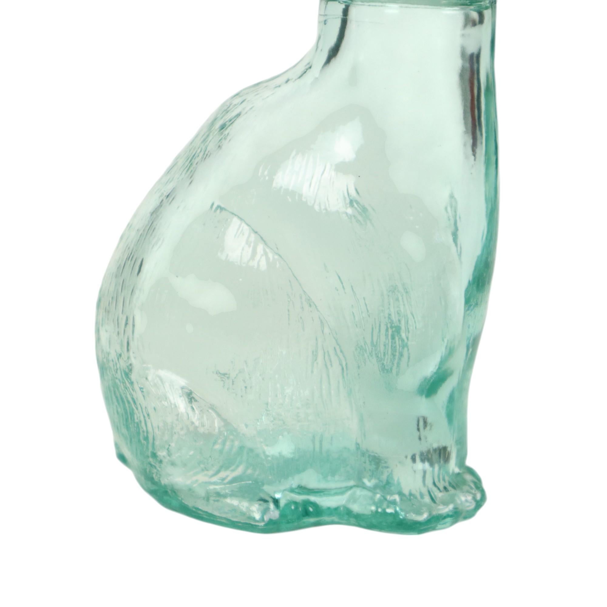 Small Glass Cats Carafe Cat Bottle Vetreria Etrusca Glassware For Sale 5