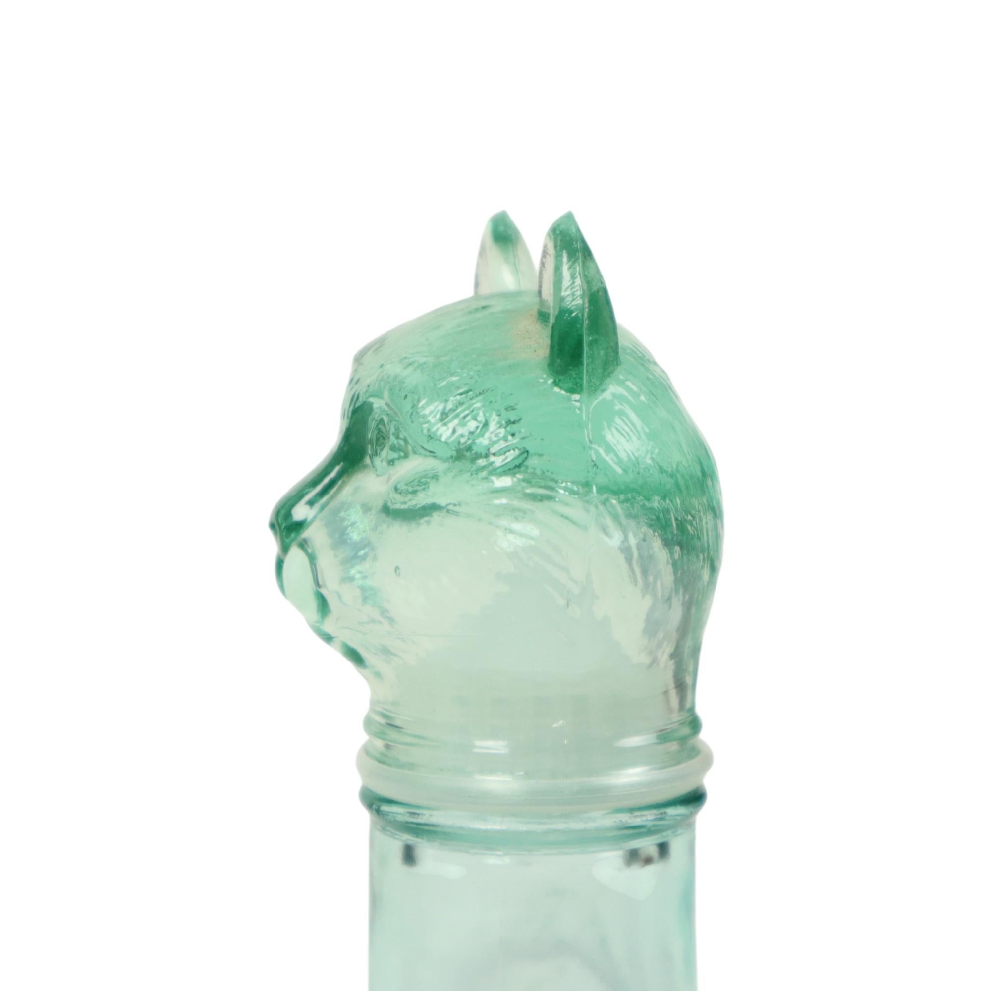 Small Glass Cats Carafe Cat Bottle Vetreria Etrusca Glassware For Sale 2