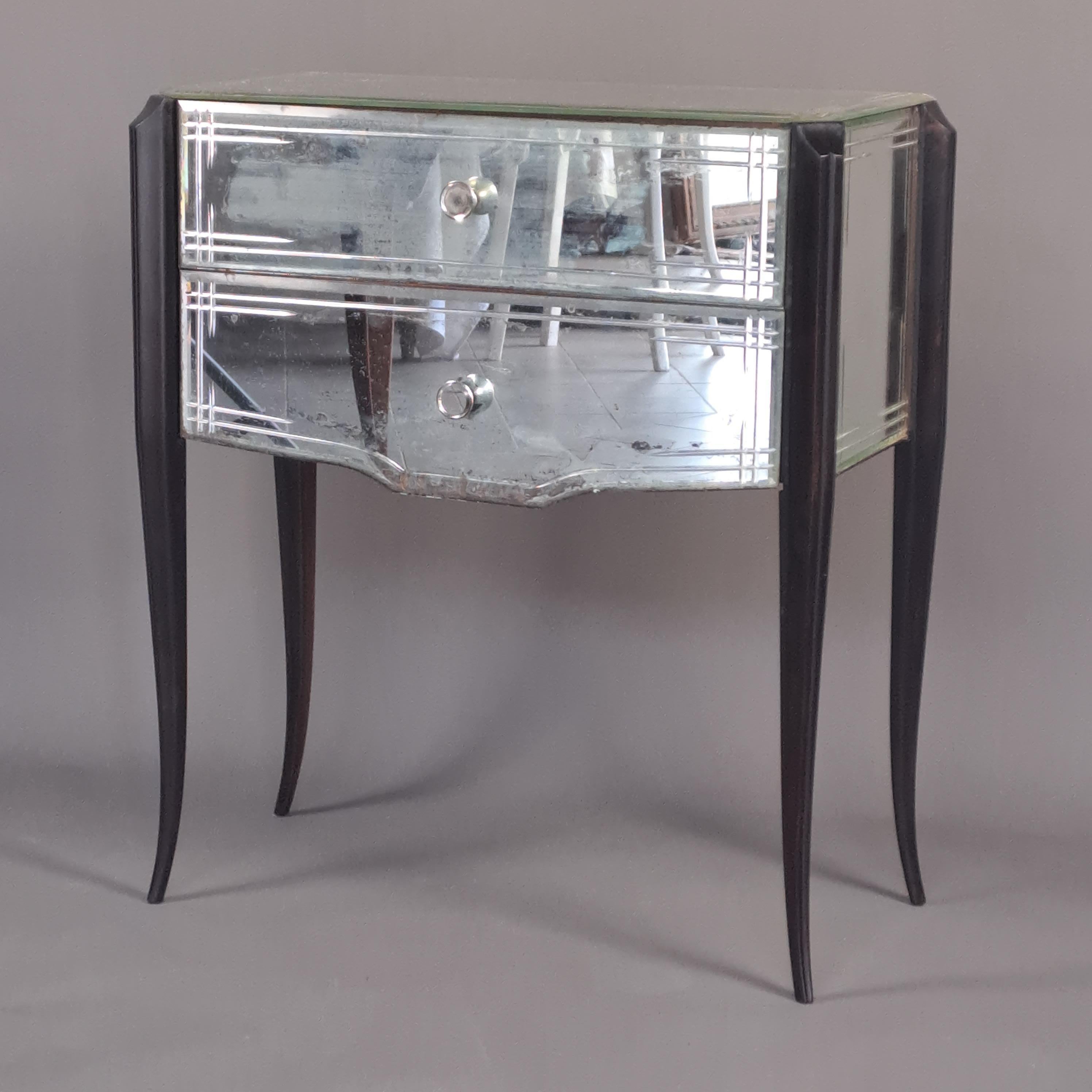 Other Small Glass Commode - Design From The 50s For Sale