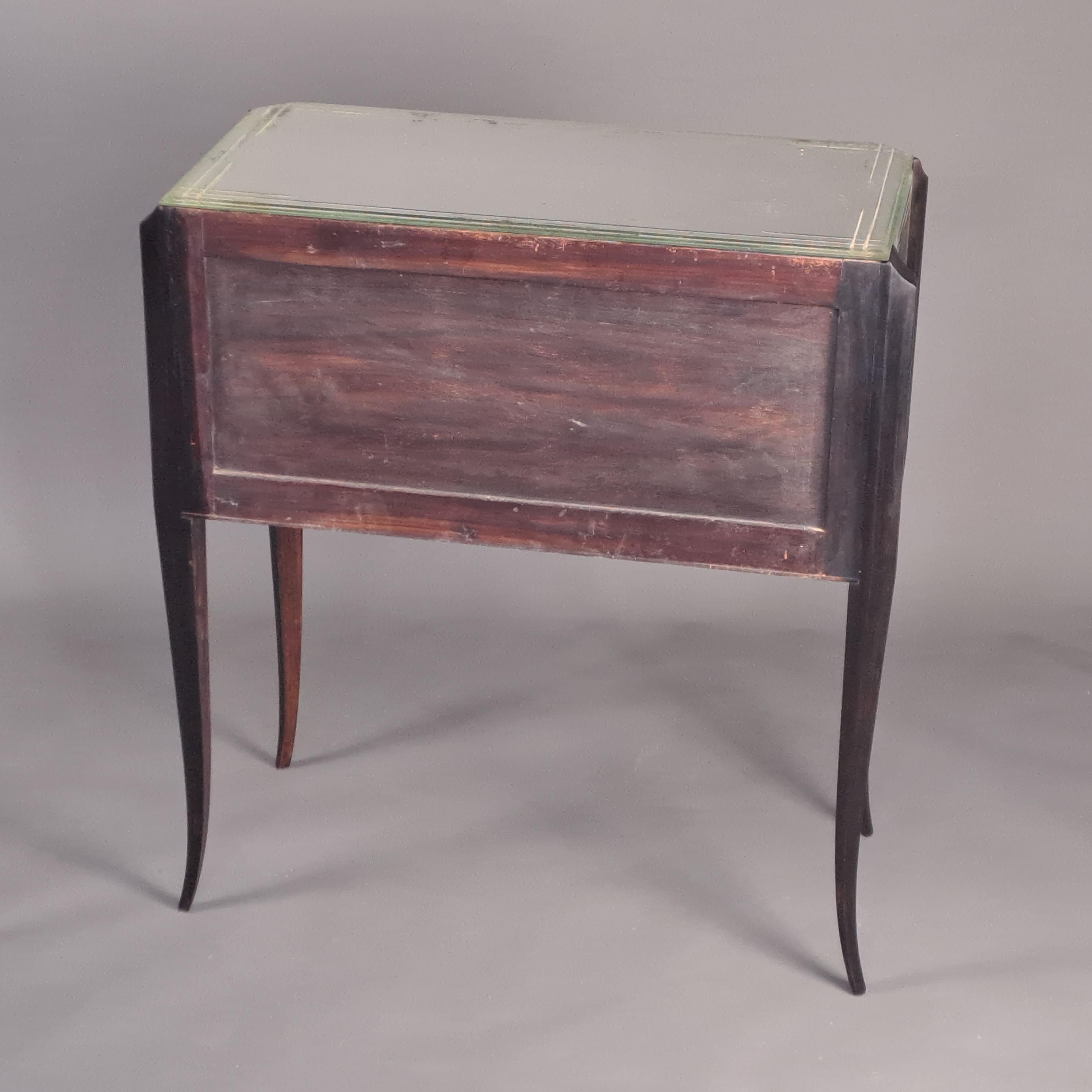 Mid-20th Century Small Glass Commode - Design From The 50s For Sale
