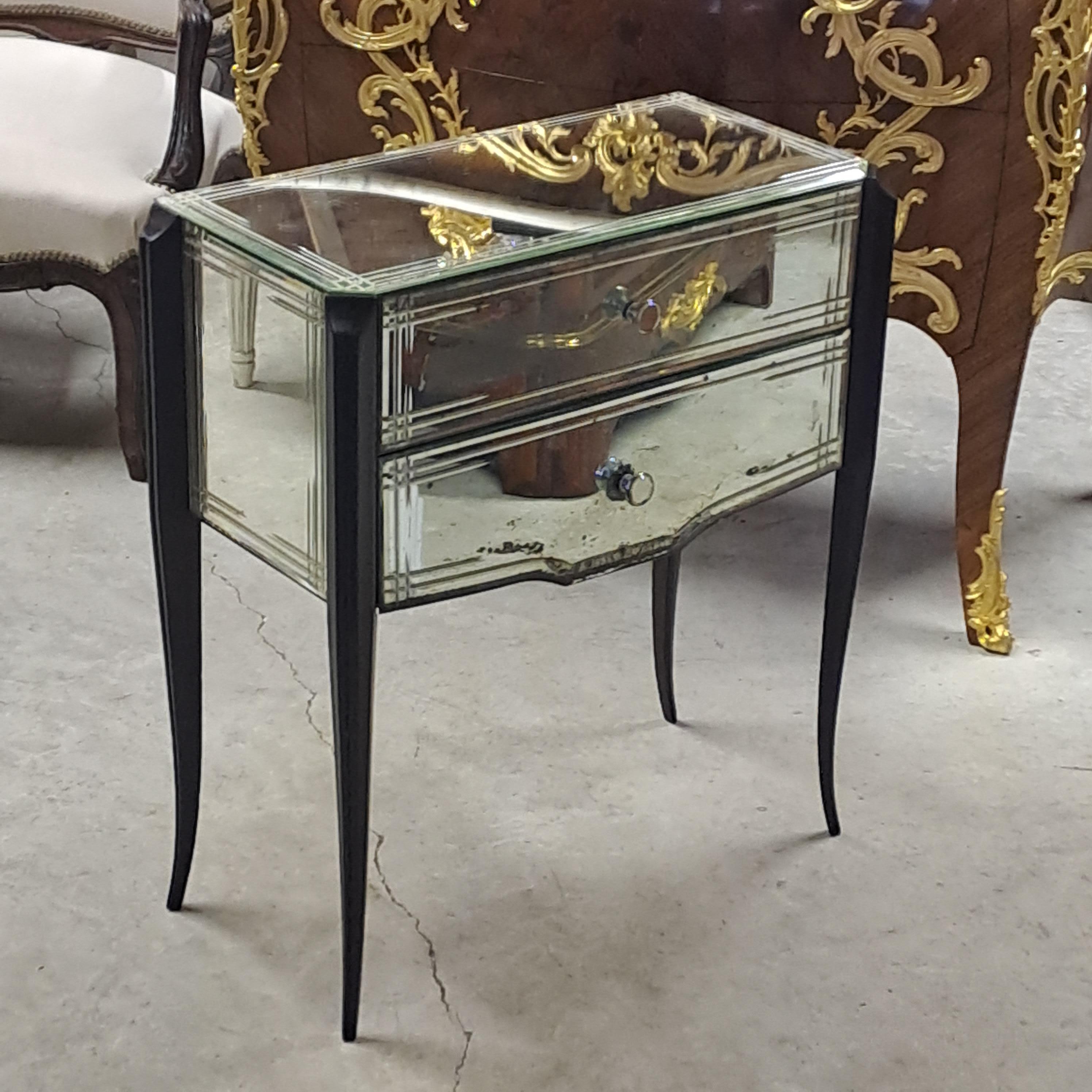 Small Glass Commode - Design From The 50s For Sale 1