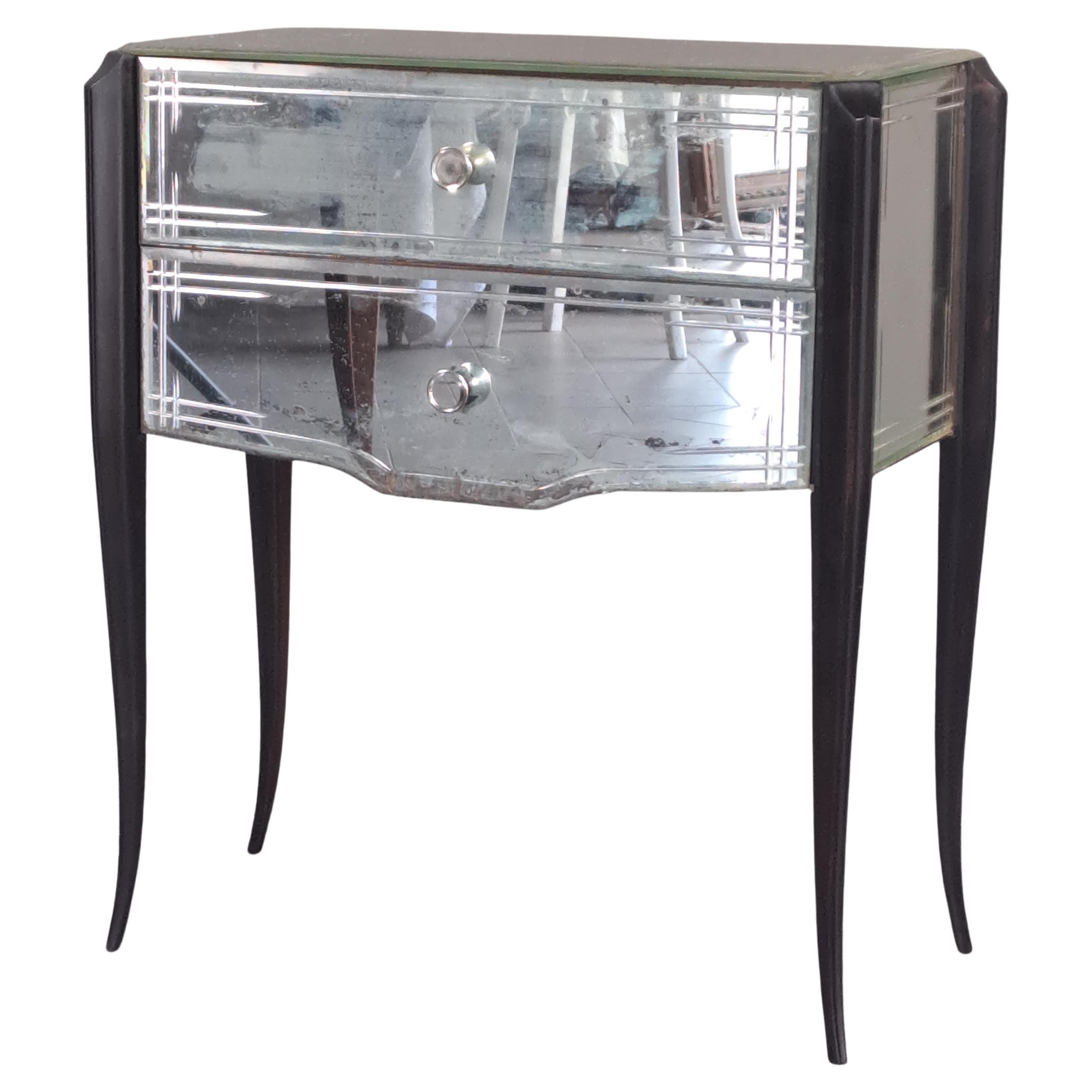 Small Glass Commode - Design From The 50s For Sale