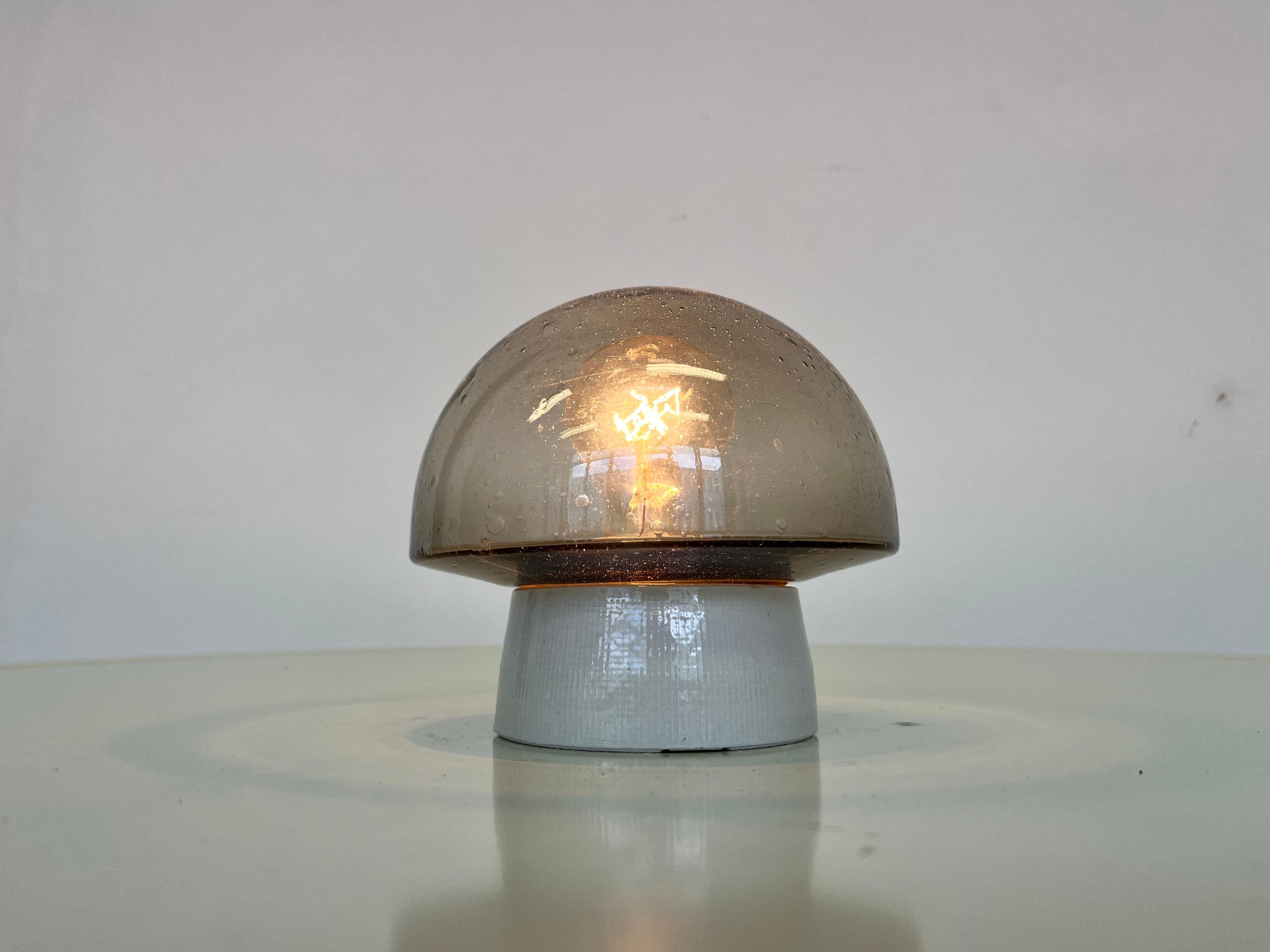 German Small glass Design Wall or ceiling Lamp, Flush Mount, 1970s For Sale