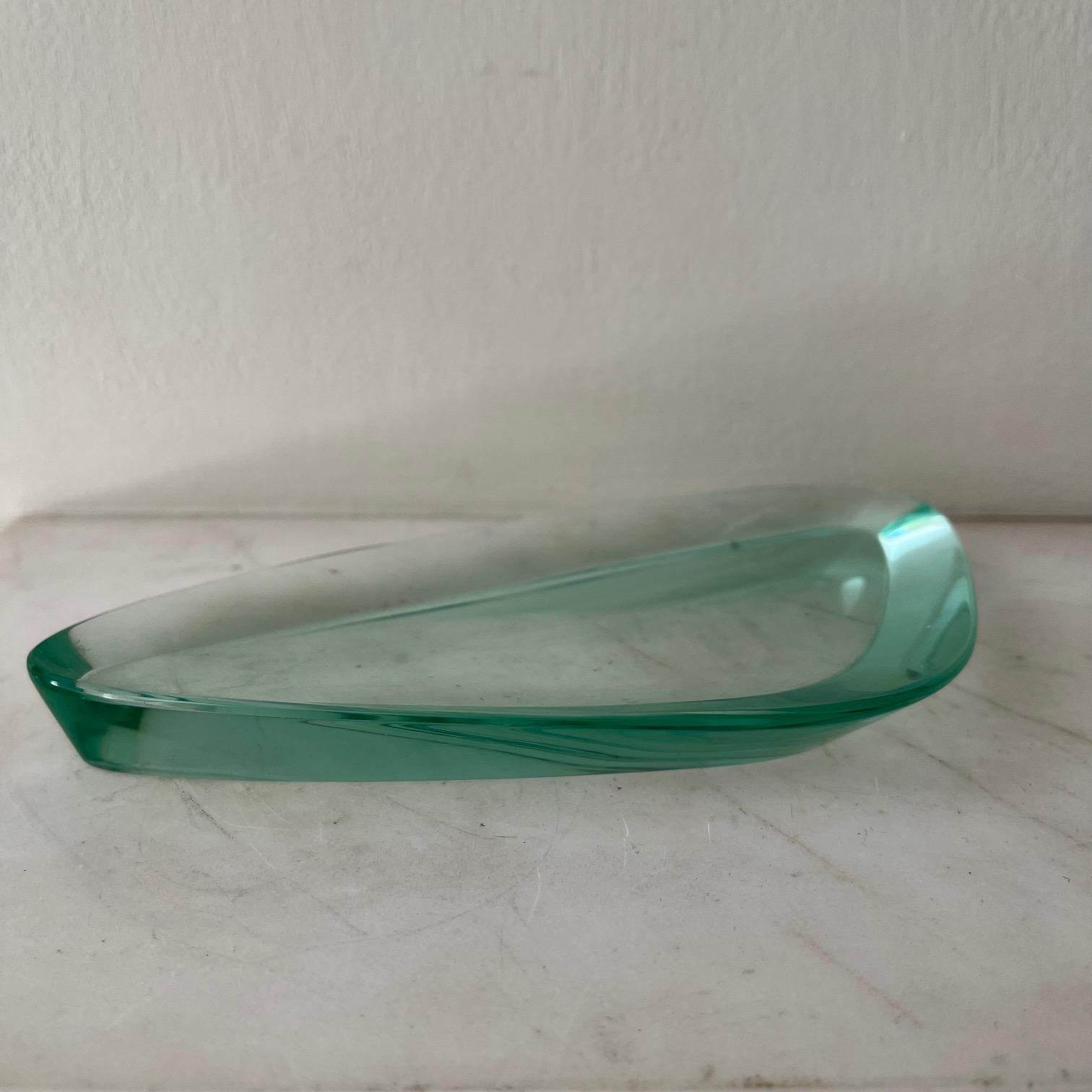 Mid-Century Modern Small Glass Dish by Fontana Arte C.1960’s For Sale