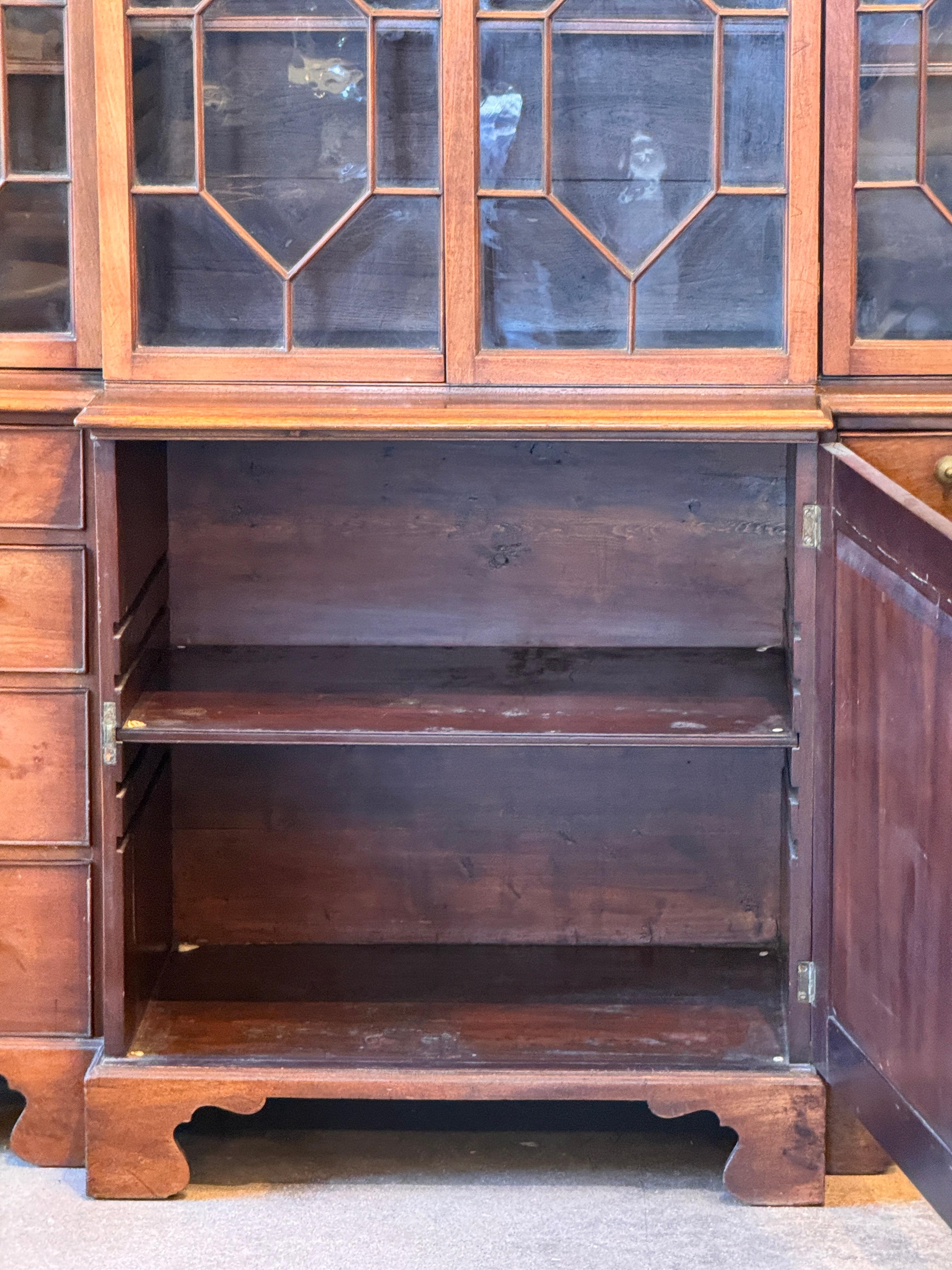 Small Glass-Front Breakfront For Sale 5