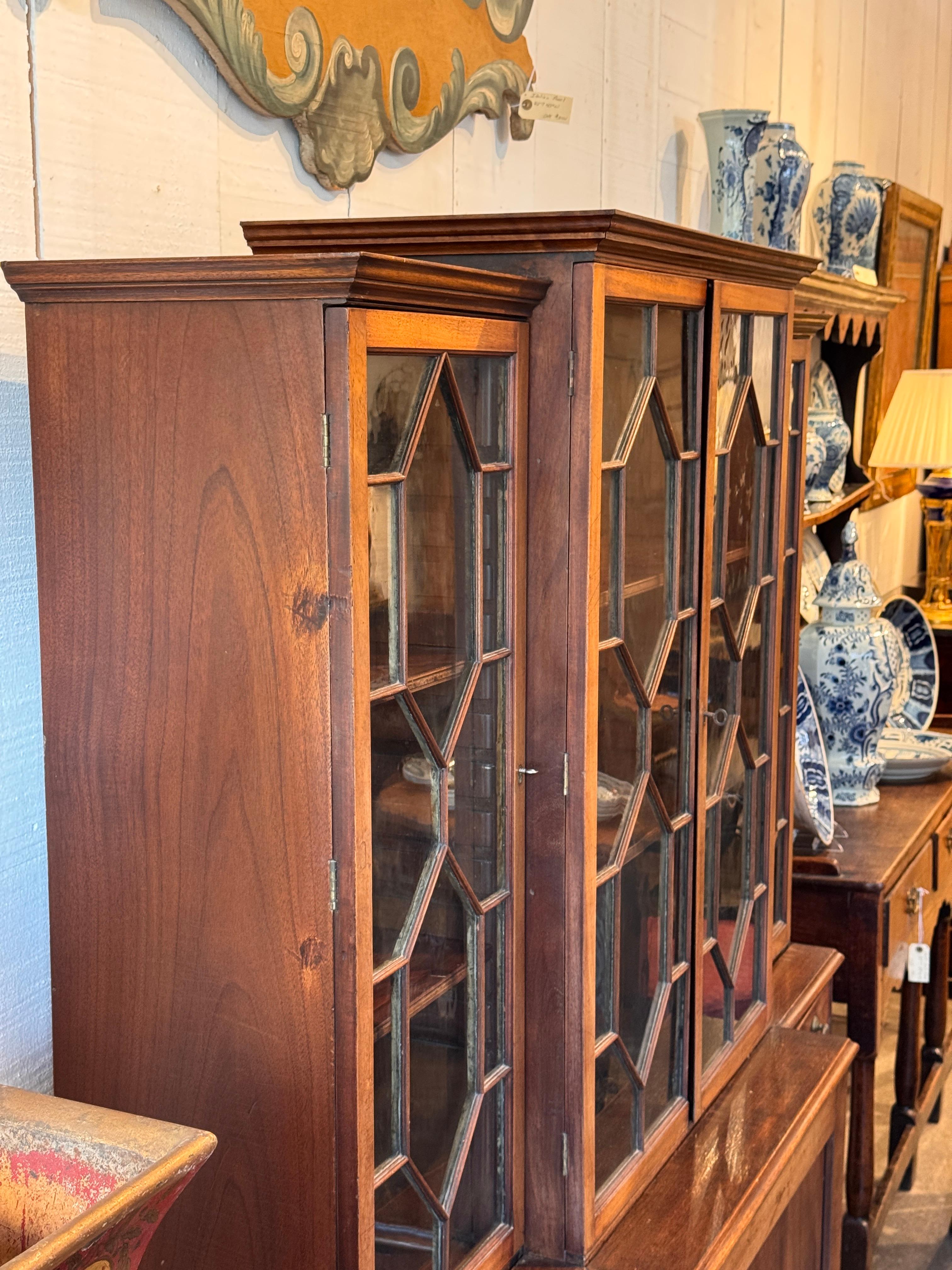 Small Glass-Front Breakfront For Sale 7