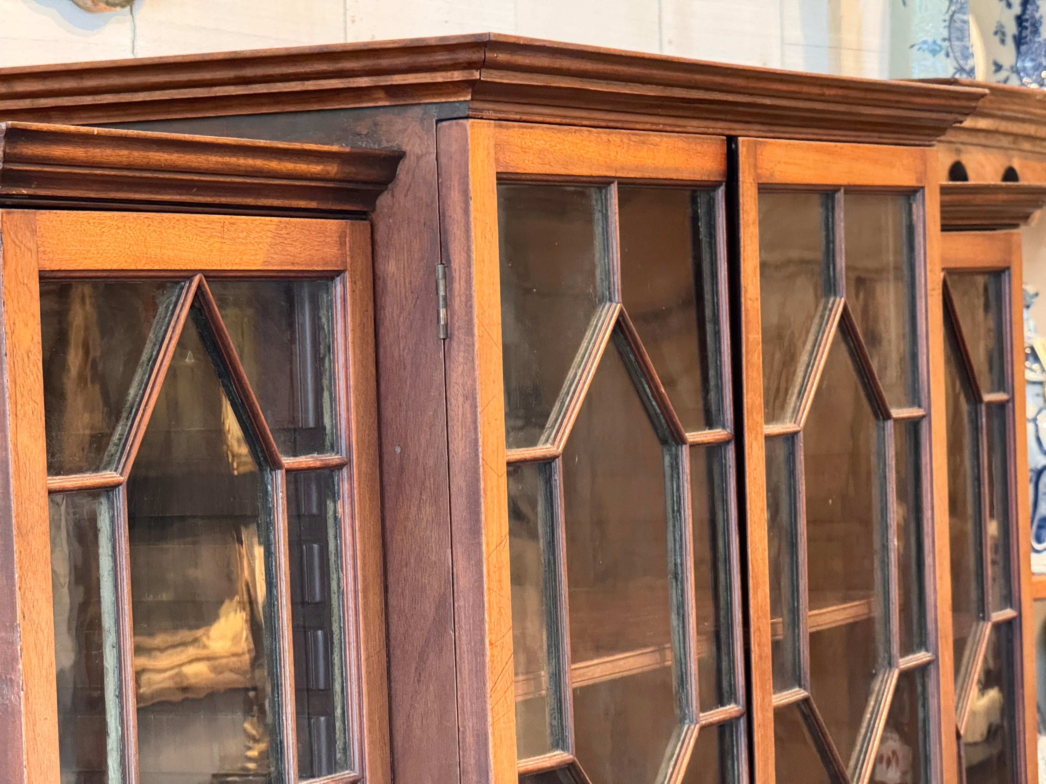 Small Glass-Front Breakfront For Sale 9