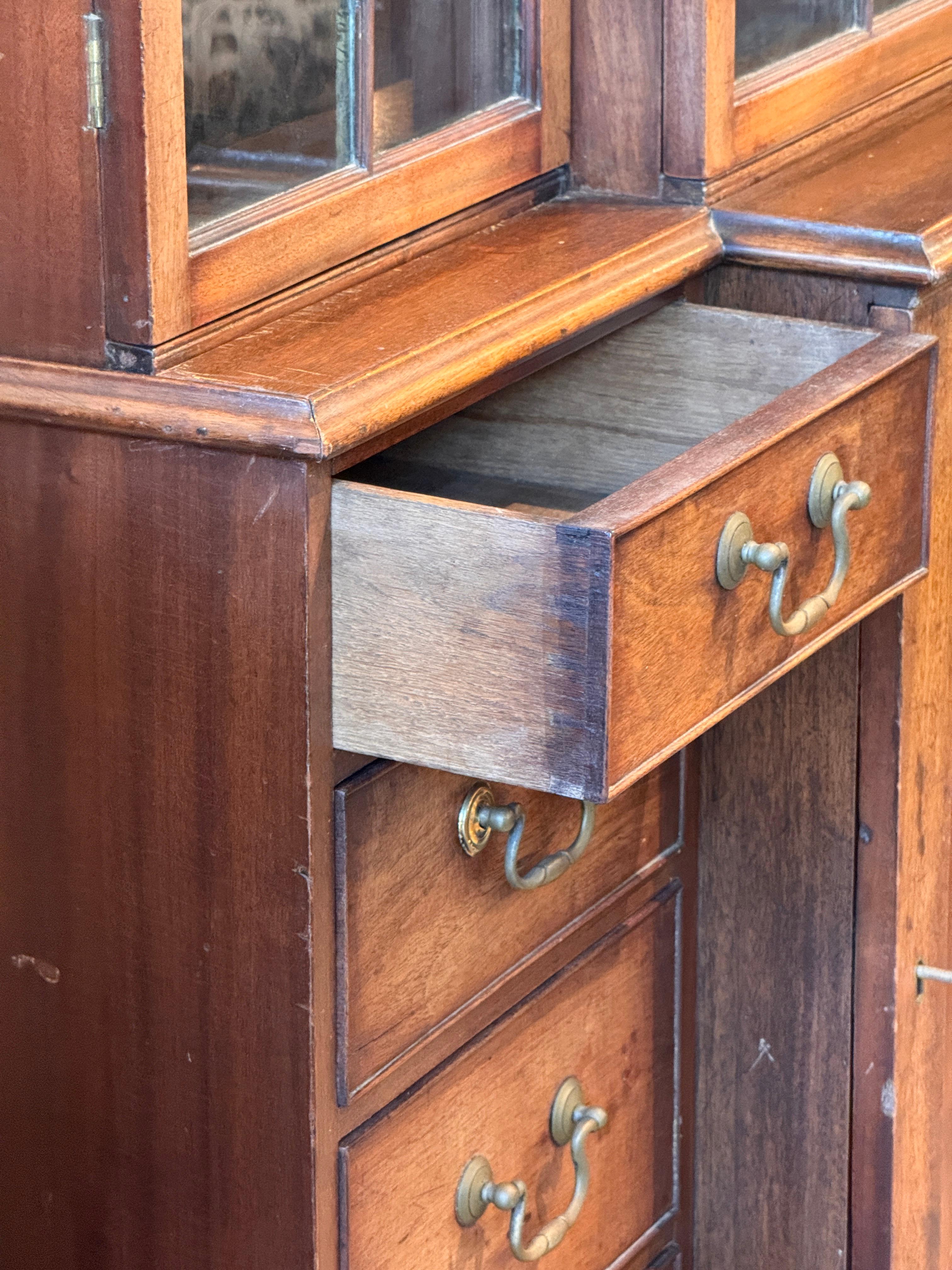 Small Glass-Front Breakfront For Sale 1