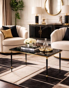 Small Glass Topped Cocktail Table