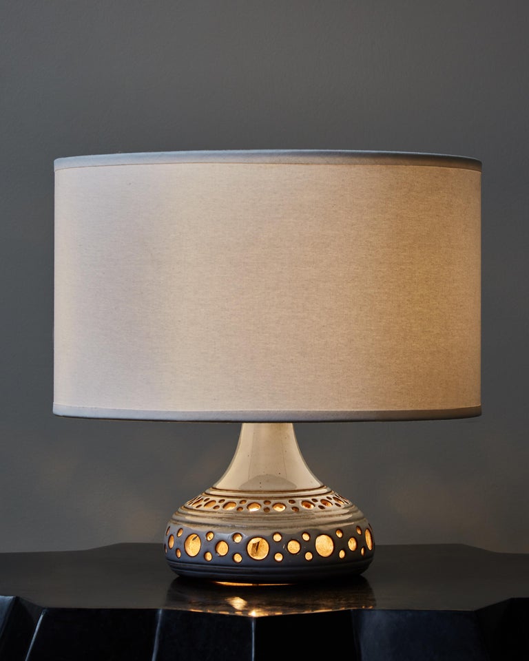 Small Glazed Ceramic Table Lamp For Sale at 1stDibs
