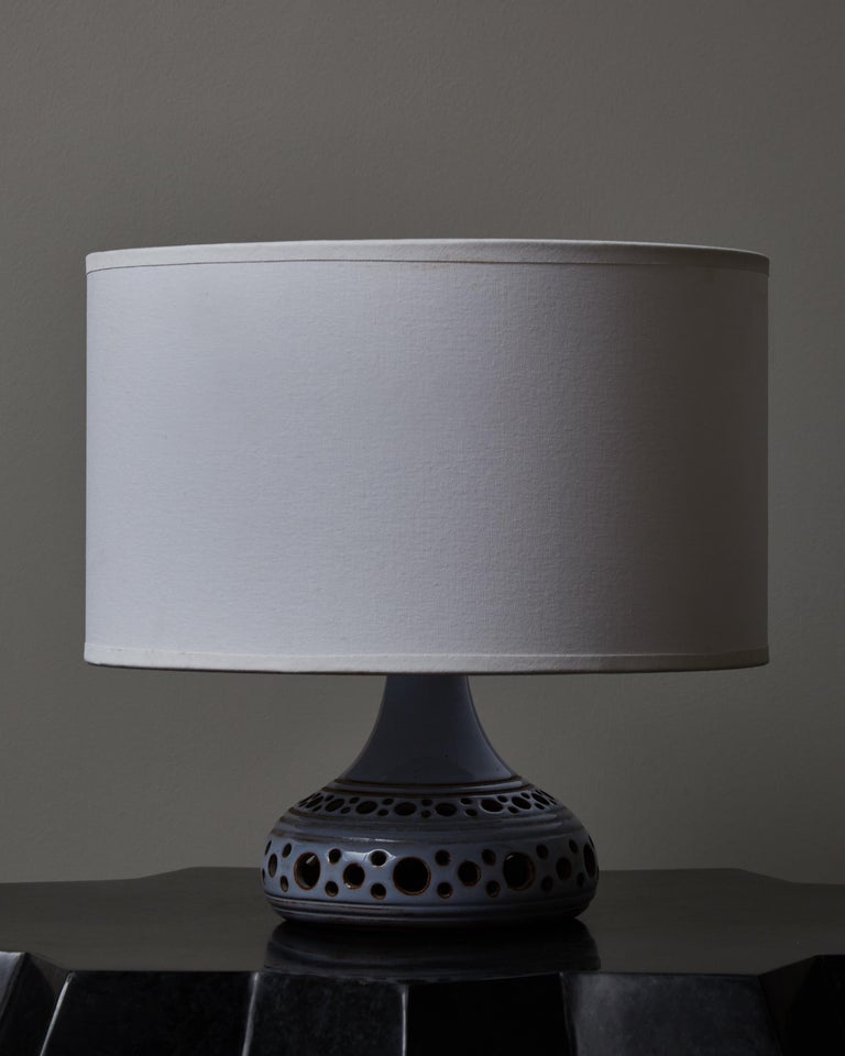 Small Glazed Ceramic Table Lamp For Sale at 1stDibs
