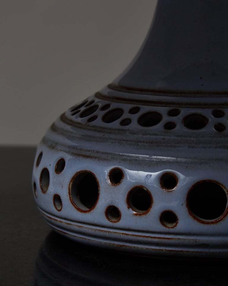 Small Glazed Ceramic Table Lamp For Sale at 1stDibs