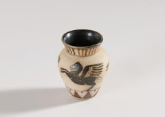 Small Glazed Grecian-style Vase, Ciboure Pottery, France, 1920s