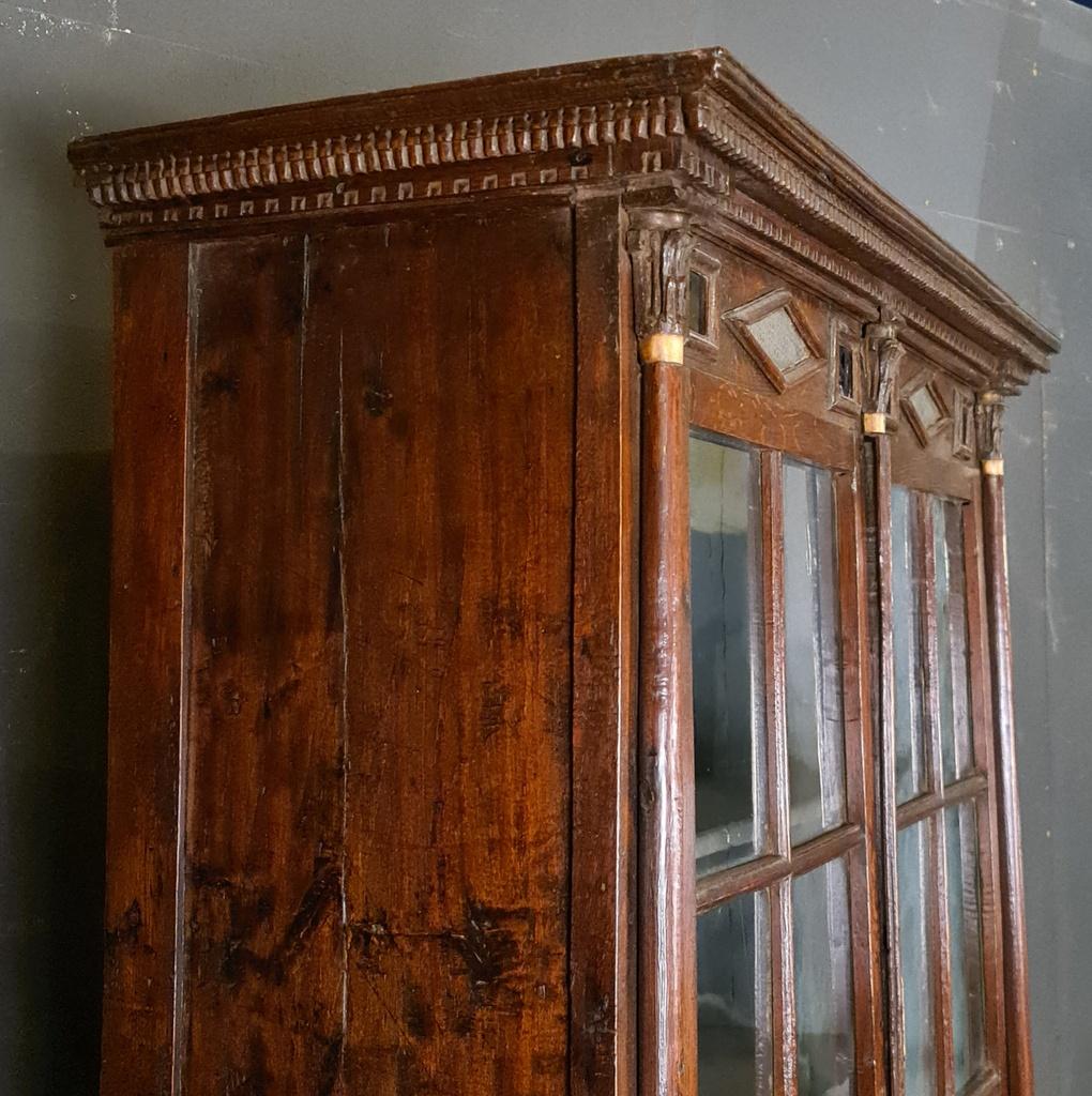 Small Glazed Oak Display Cupboard 3