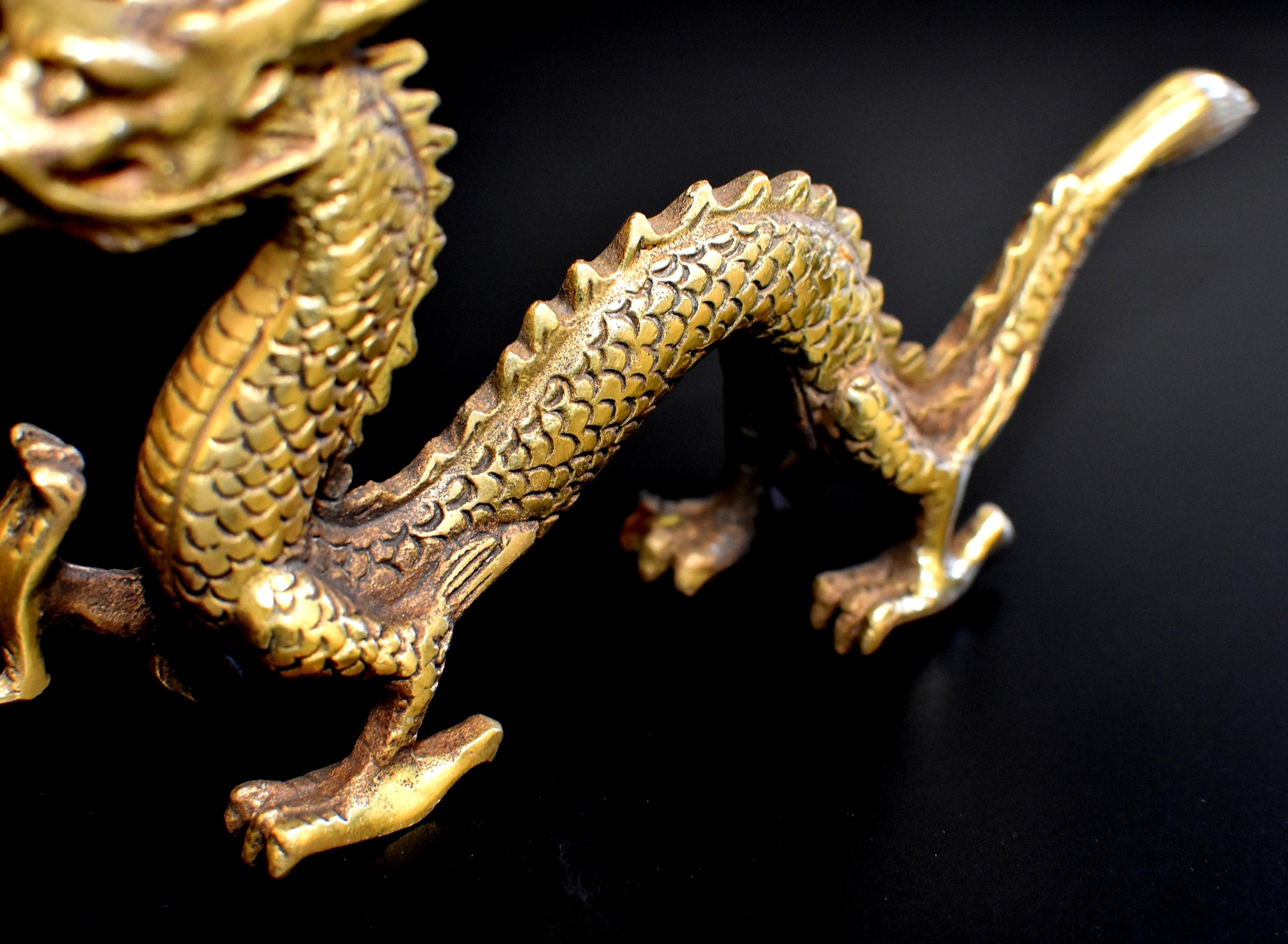 Small Gold Bronze Dragon 4