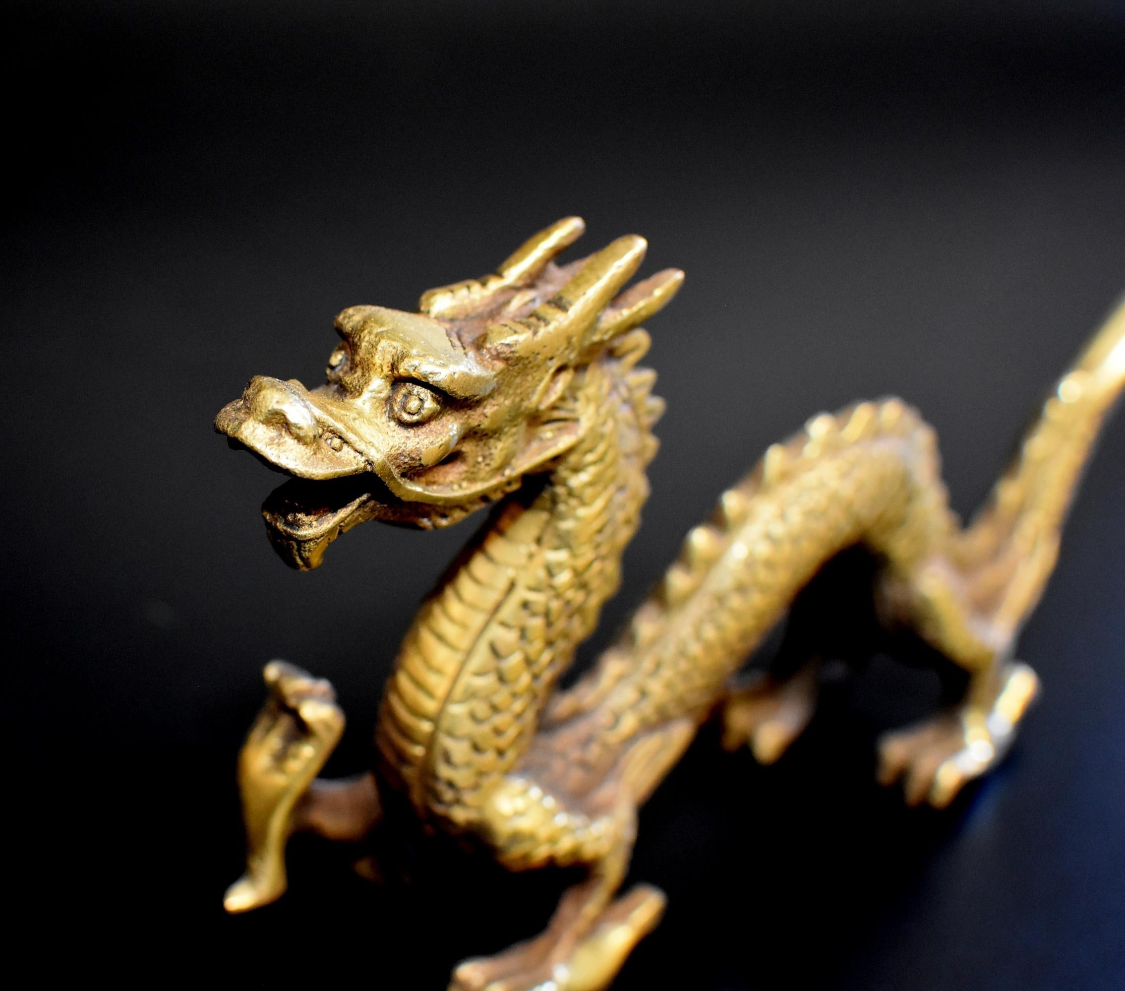 Small Gold Bronze Dragon 6