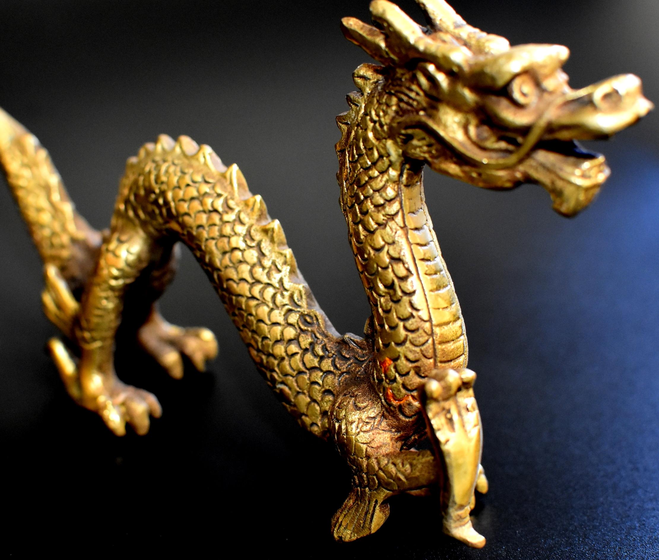 Small Gold Bronze Dragon 9