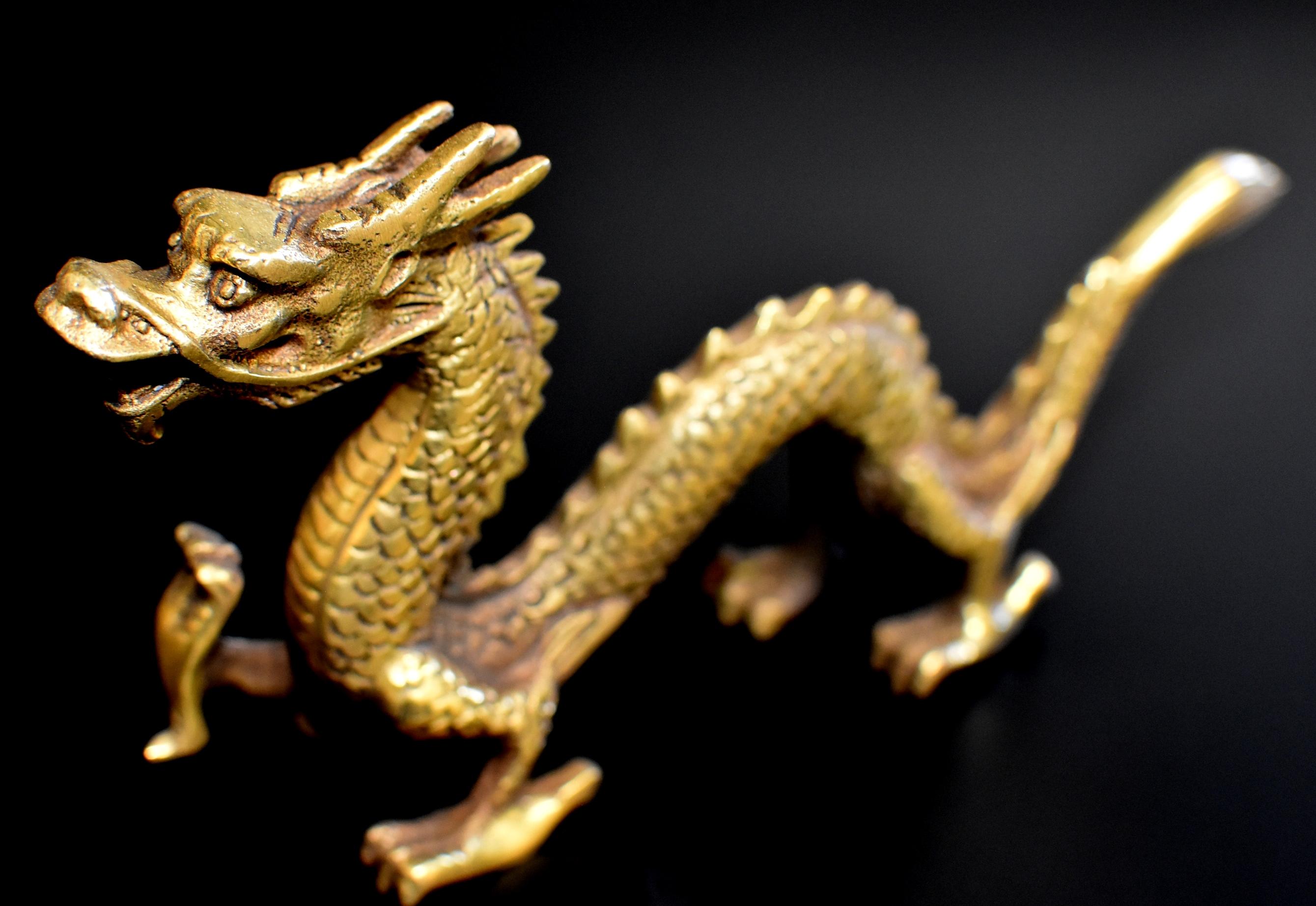 Small Gold Bronze Dragon 3