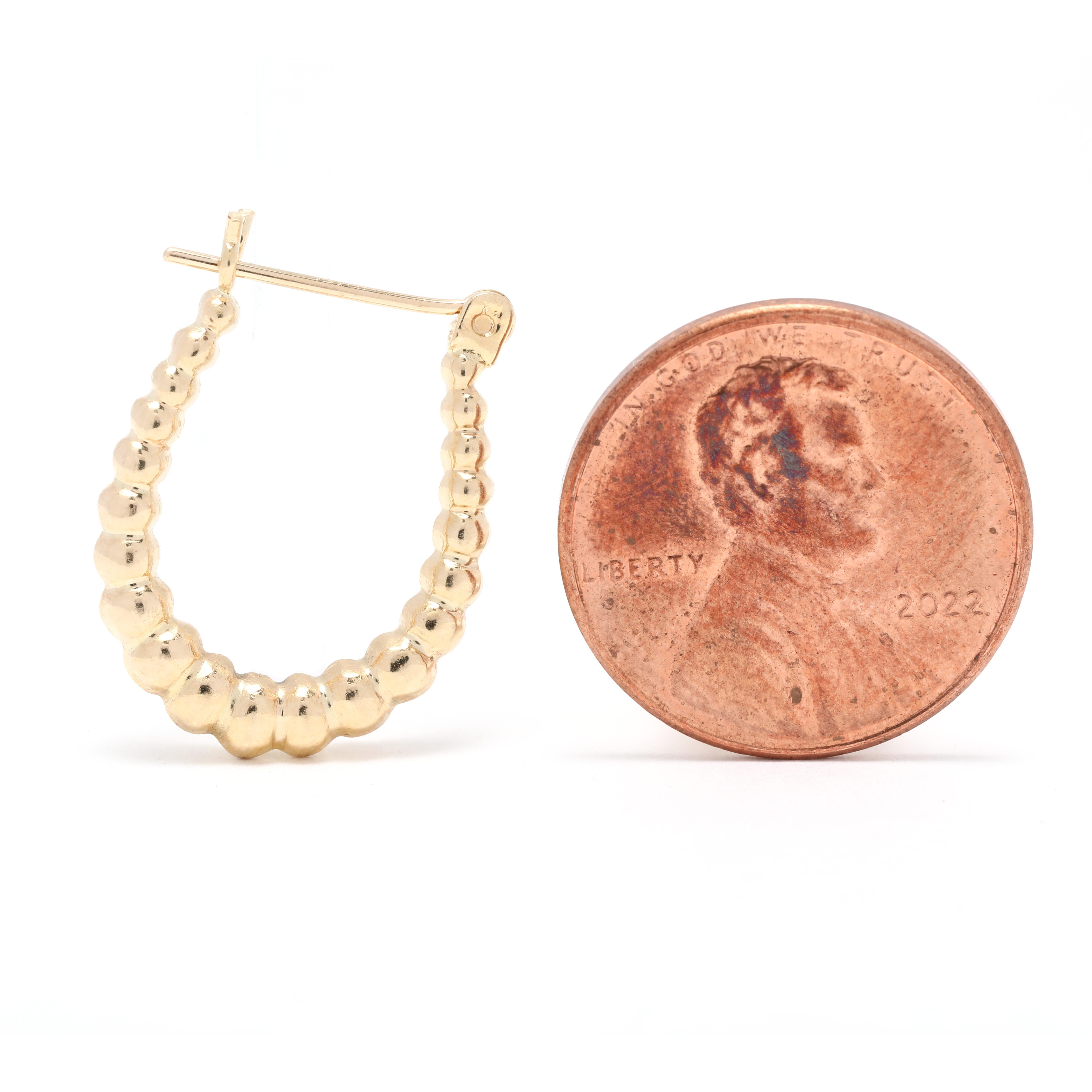 3/4 inch gold hoop earrings