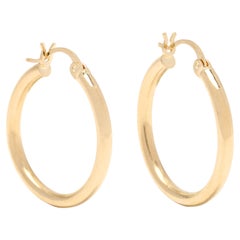 Small Gold Hoop Earrings, 14k Yellow Gold, Thin Gold Hoops