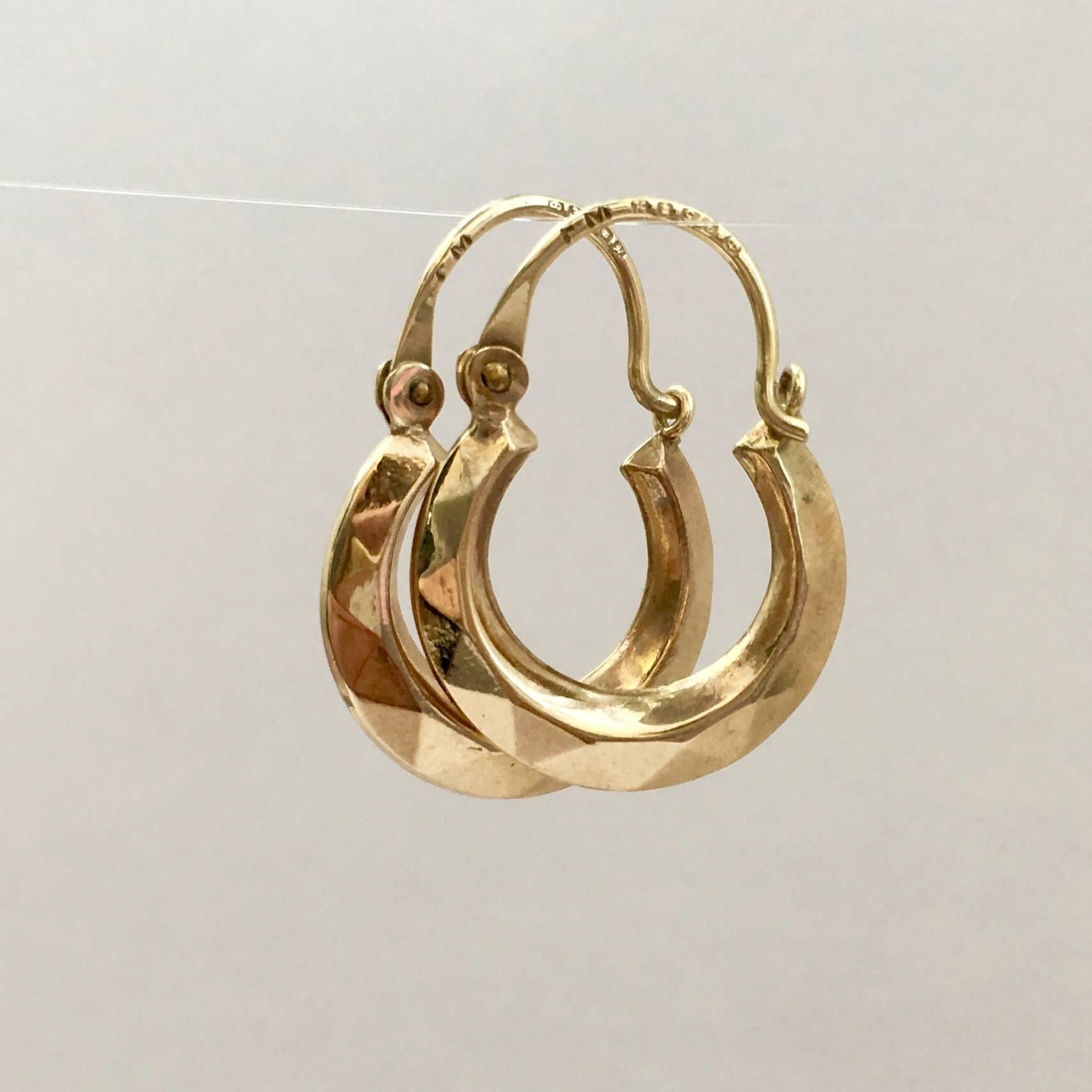 faceted hoop earrings